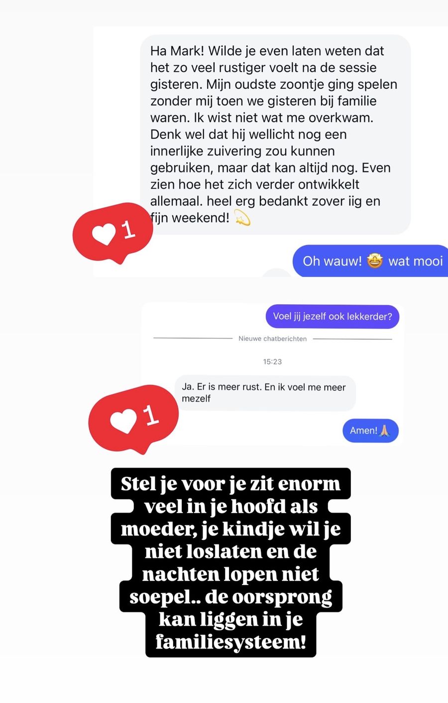 Bericht van een moeder na de zuivering