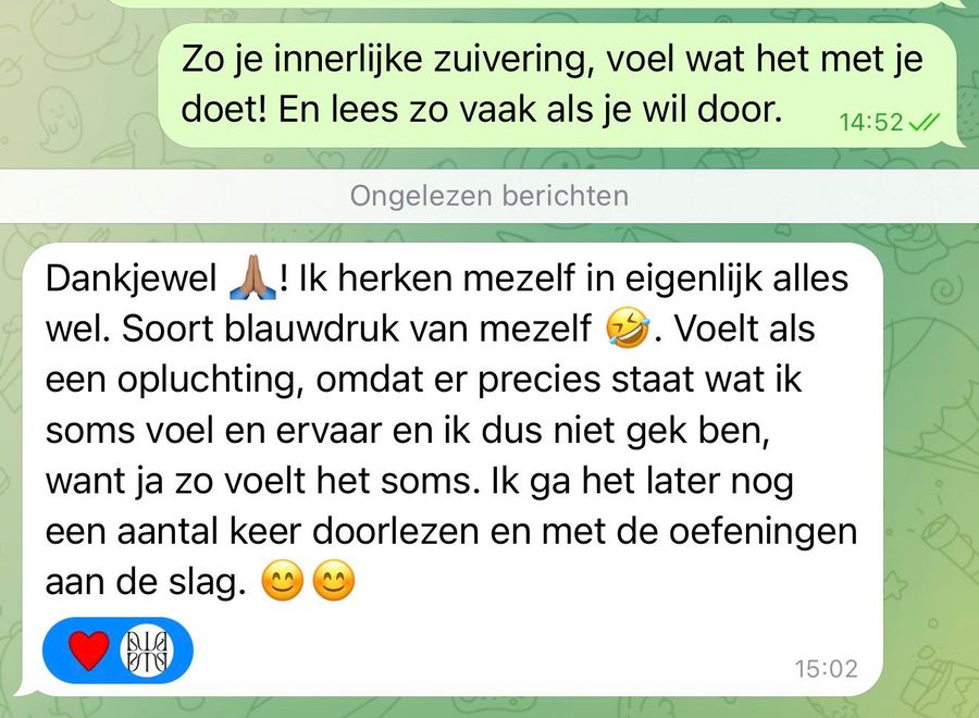 Bericht van een klant na de Innerlijke Zuivering