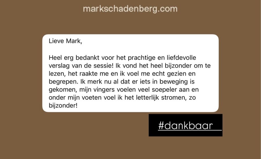 Bericht van een klant na het lezen van het document